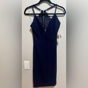 Boutique Navy Blue Dress- Size M, NWT